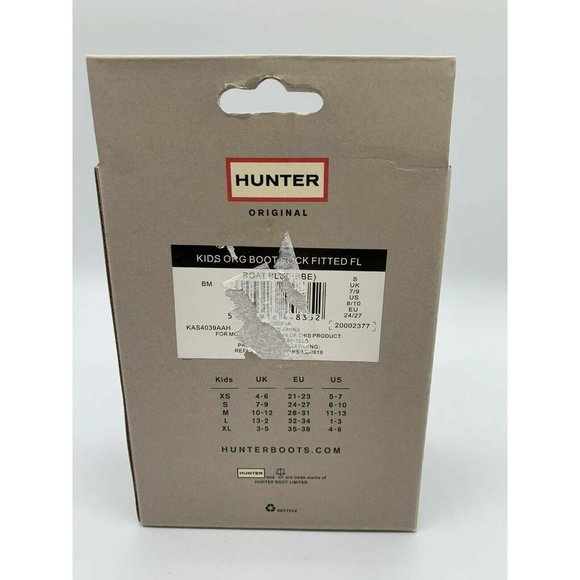 Hunter Kids Fitted Boot Socks Fitted Boat Blue XL 4-6 NIB - Picture 3 of 6